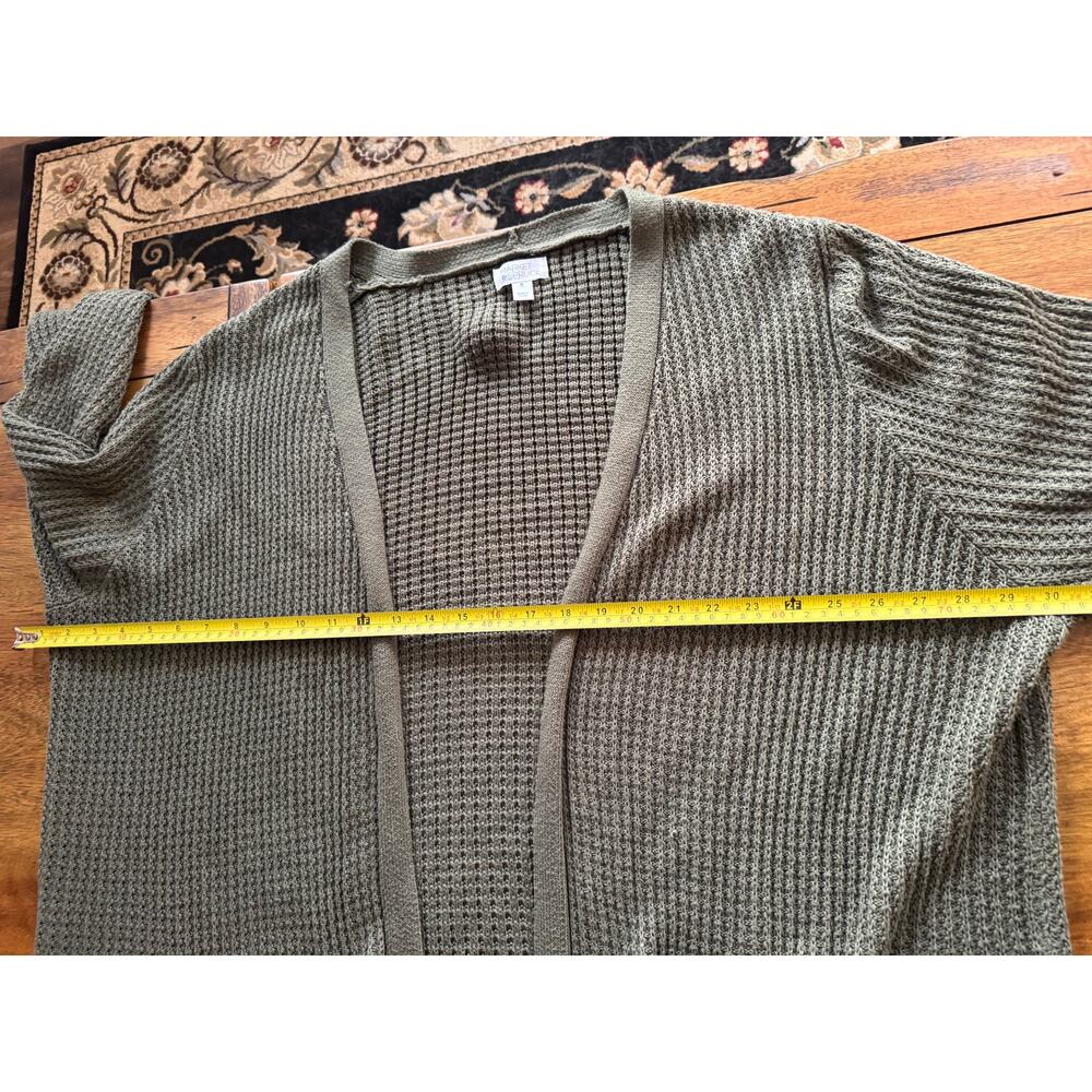 Market & Spruce Olive Green Open Front Knit Cardigan Sweater Size 3X - Picture 6 of 7